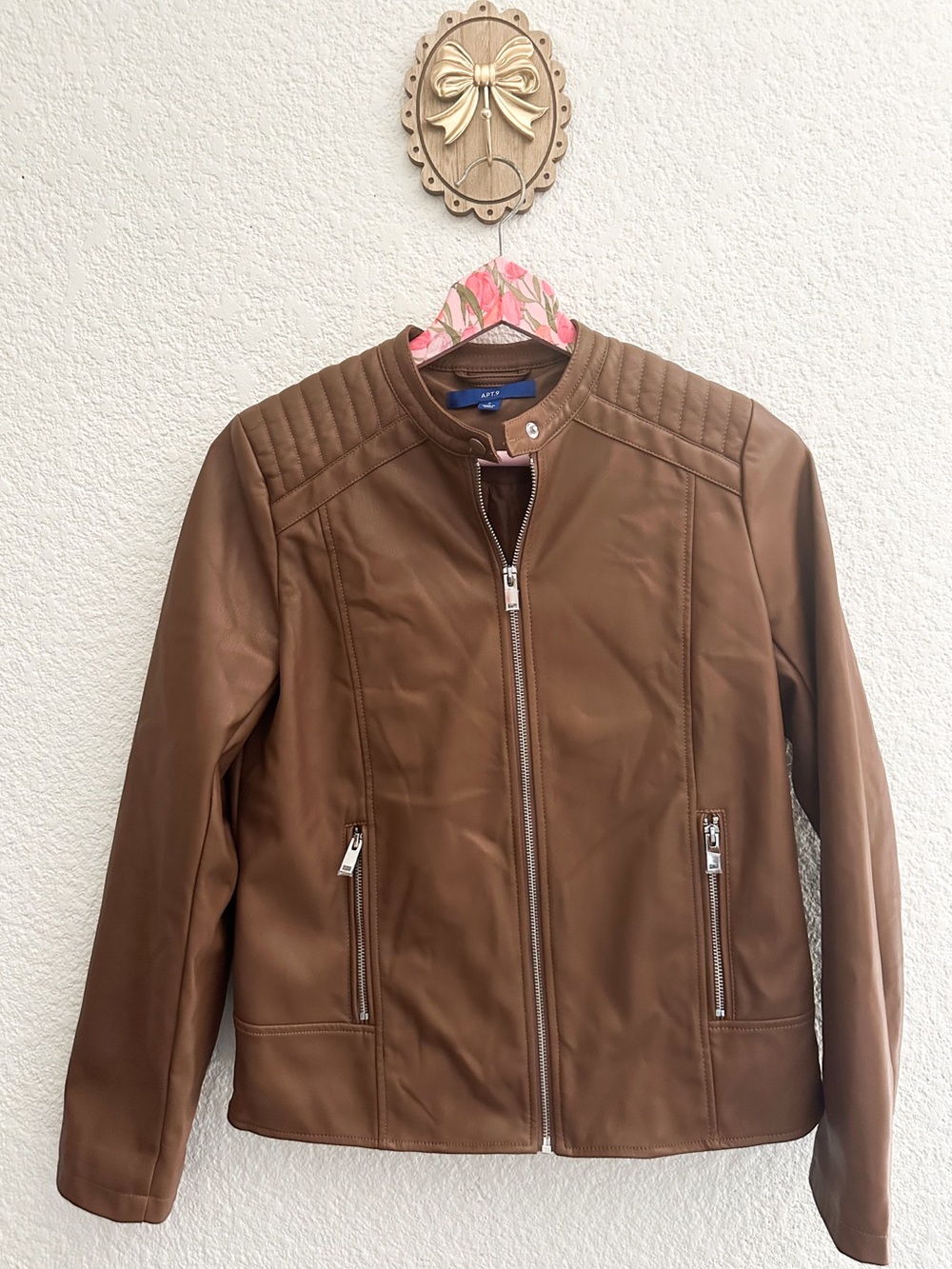 Apt. 9 Brown Faux Leather Jacket